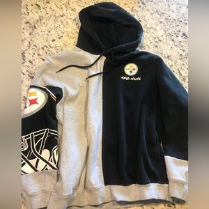 Pittsburgh Steelers hoodie sweatshirt black gray afc North large L